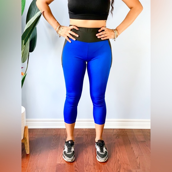 High Waist Fitness Leggings ~ BLUE (S - XL) - Picture 3 of 4